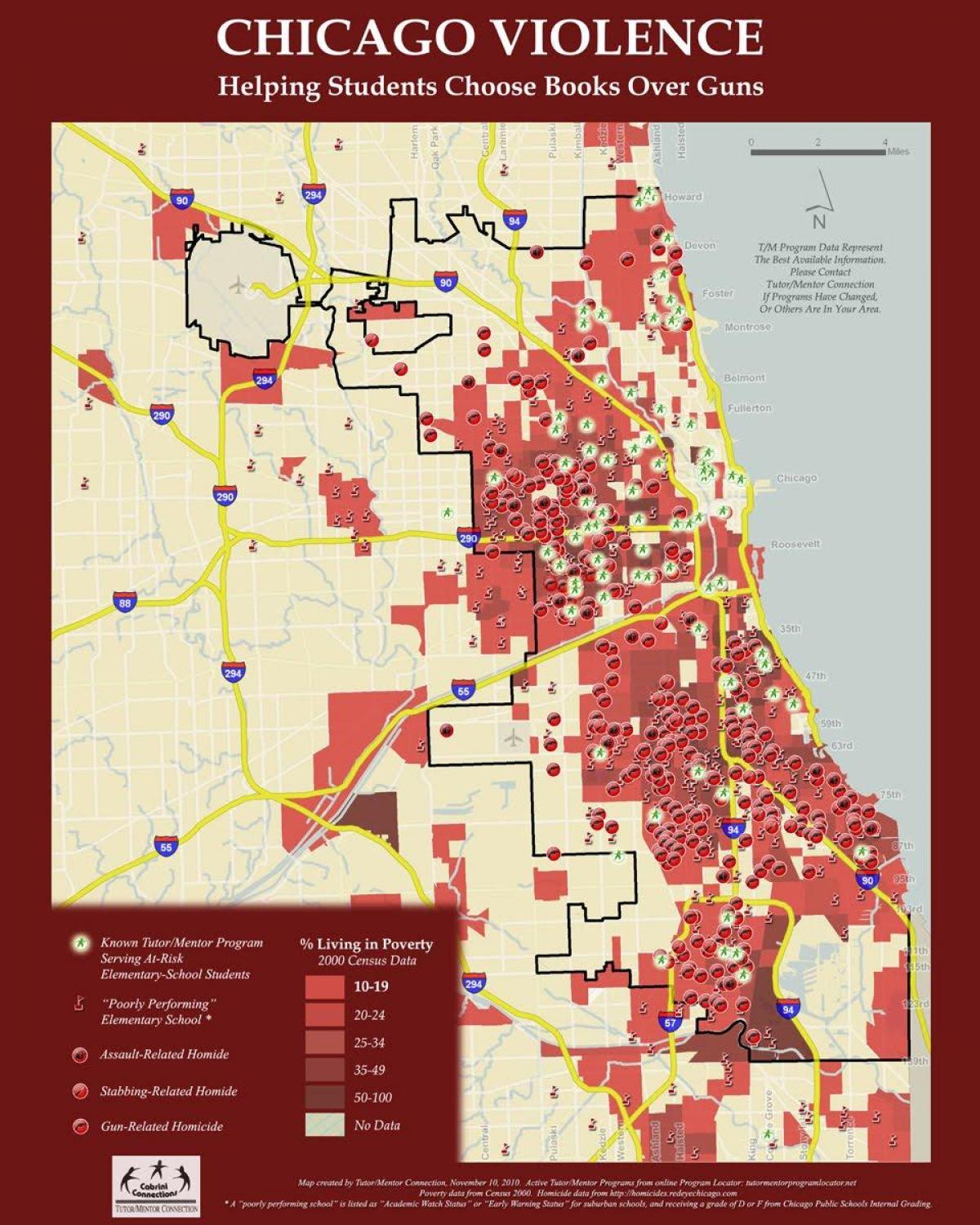 brott karta över Chicago