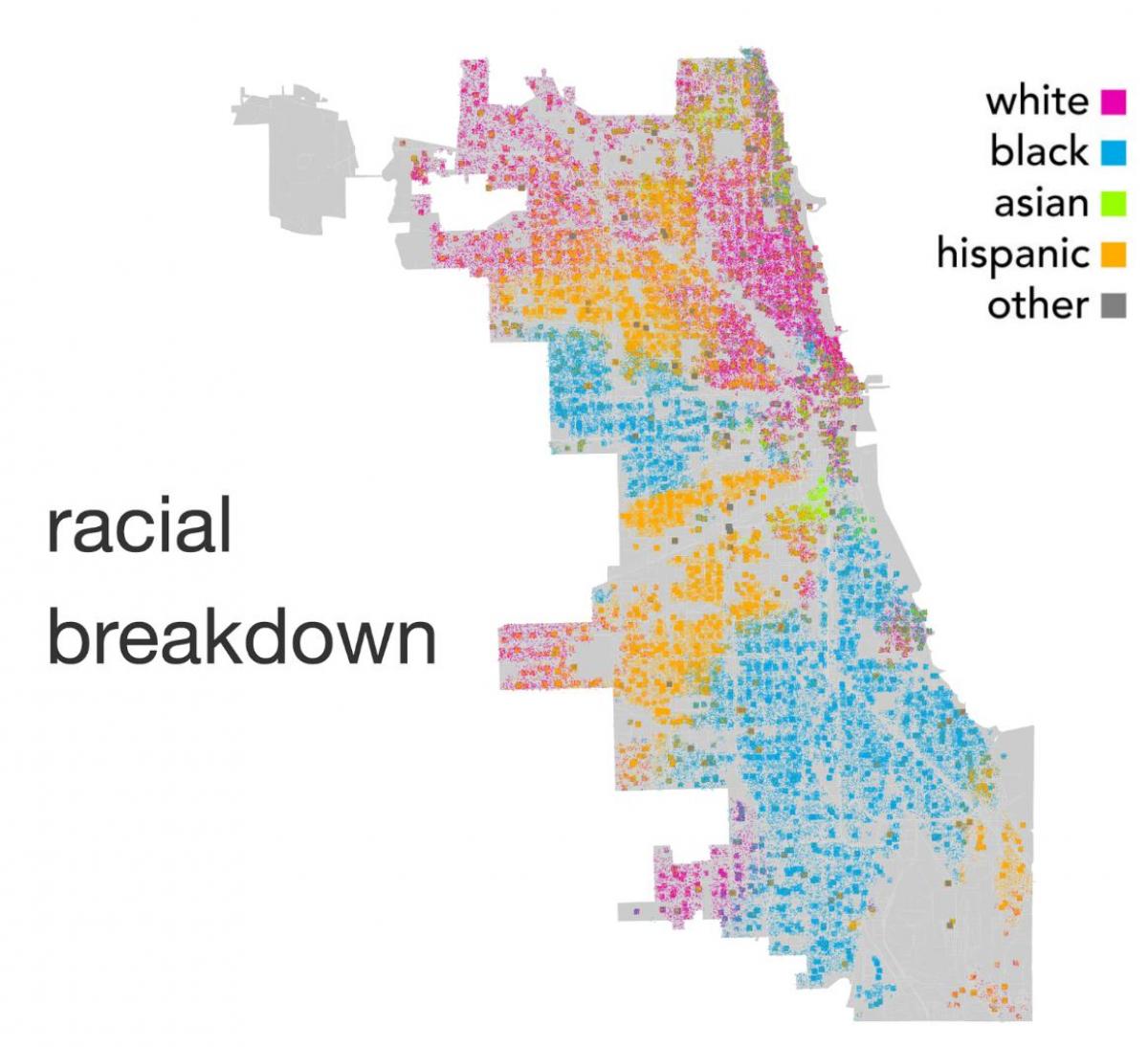 karta över Chicago etnicitet