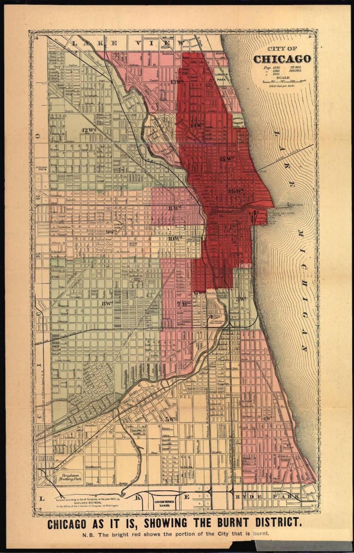 karta över Chicago fire