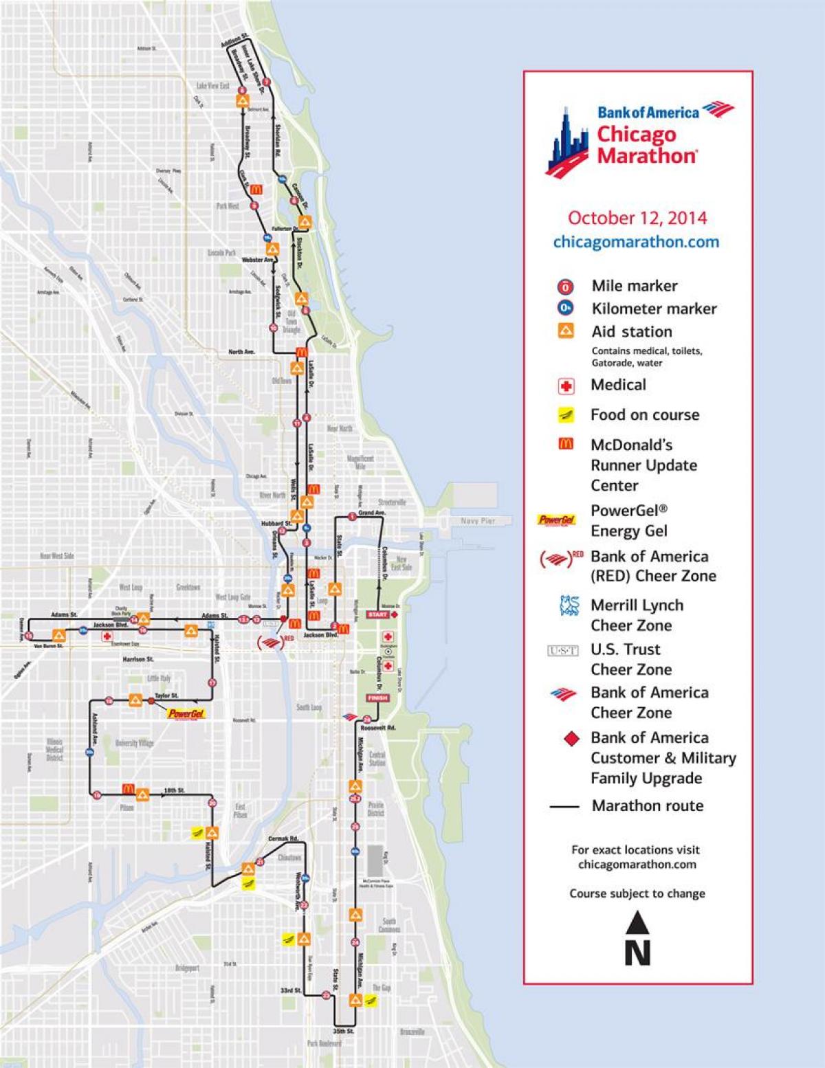 Chicago marathon race karta