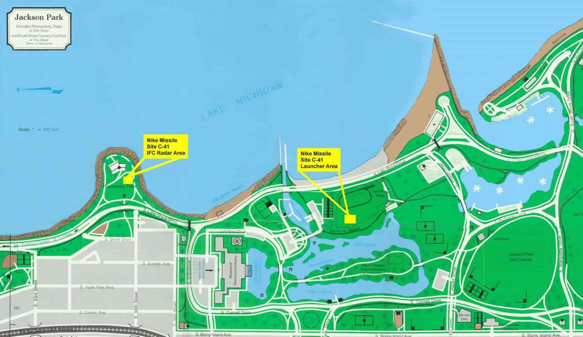 karta över Jackson park Chicago