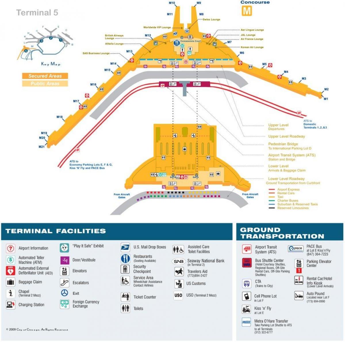 karta över O Hare terminal 5