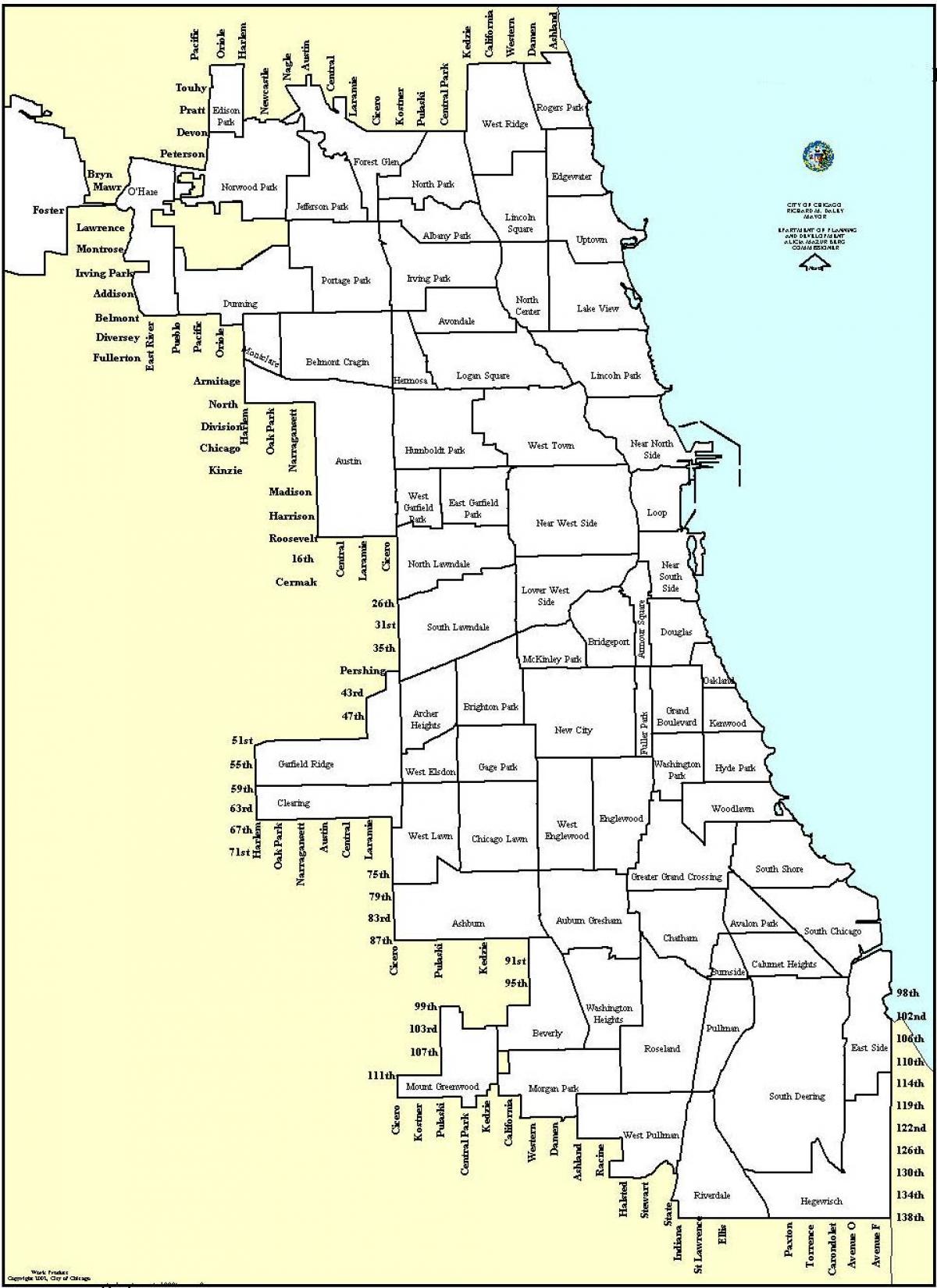 zonindelning karta Chicago