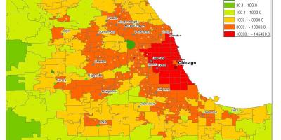 Demografiska karta över Chicago