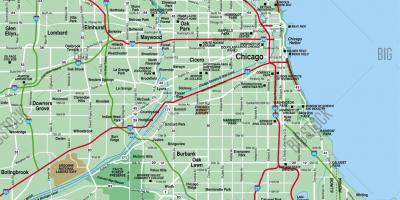 Karta Chicago-området