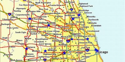 Stad karta över Chicago