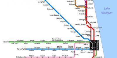 Karta över Chicago metro