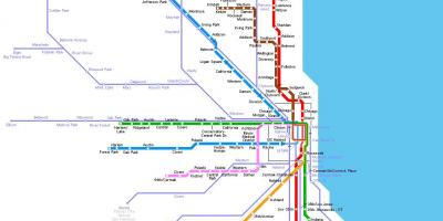 Chicago subway station karta
