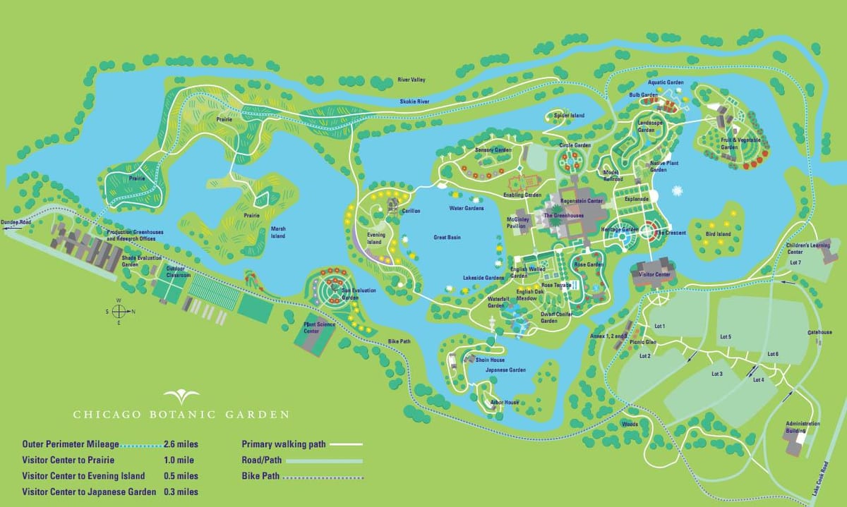 Chicago botanic garden karta