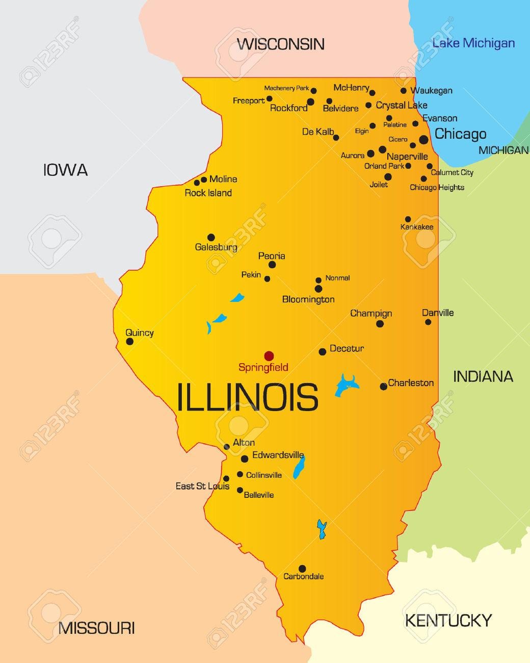 Chicago state karta