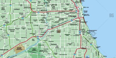 Karta Chicago-området