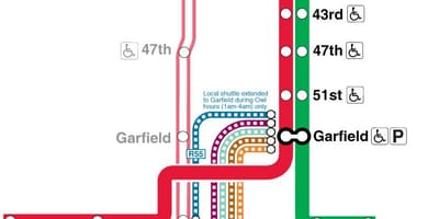 Chicago cta röd linje karta