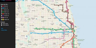 Chicago kollektivtrafik karta