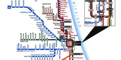 Chicago train system karta